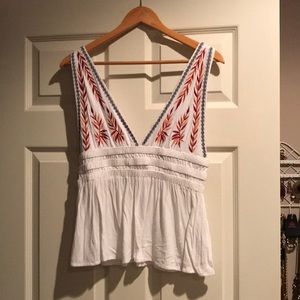 San joy embroidered top size L